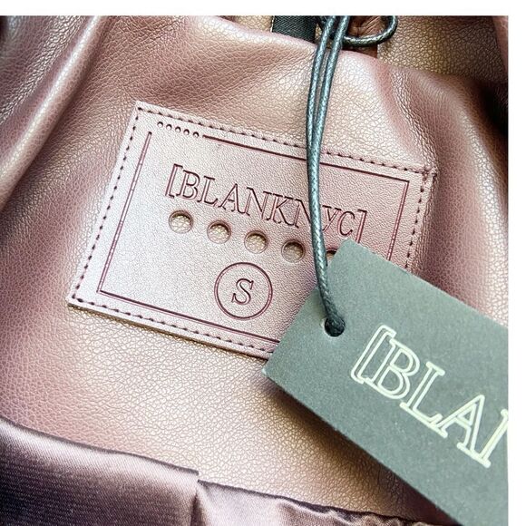 NWT Blank NYC Faux Leather Crop Moto Jacket size Small - Picture 11 of 12